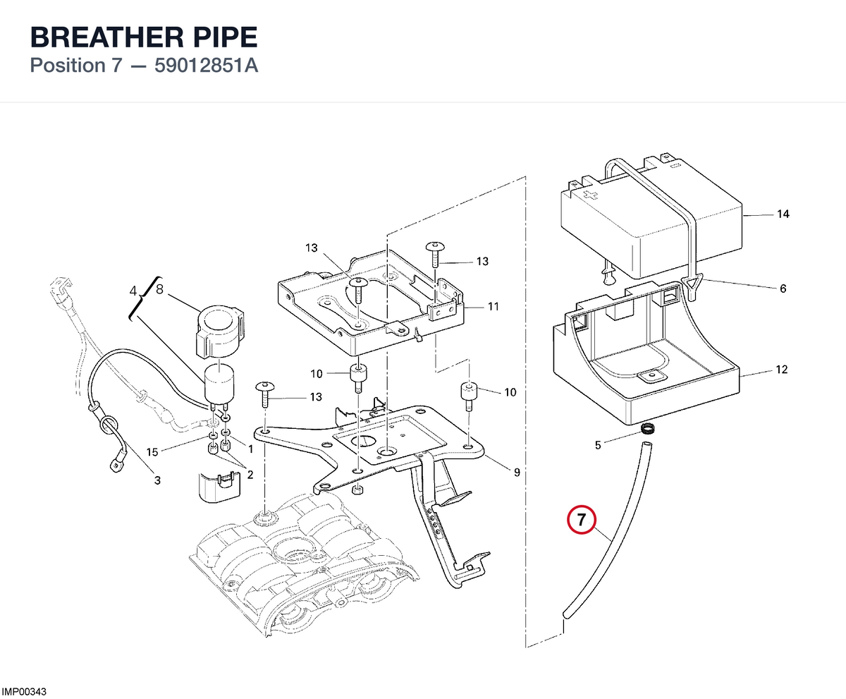 BREATHER PIPE 59012851A diagram position