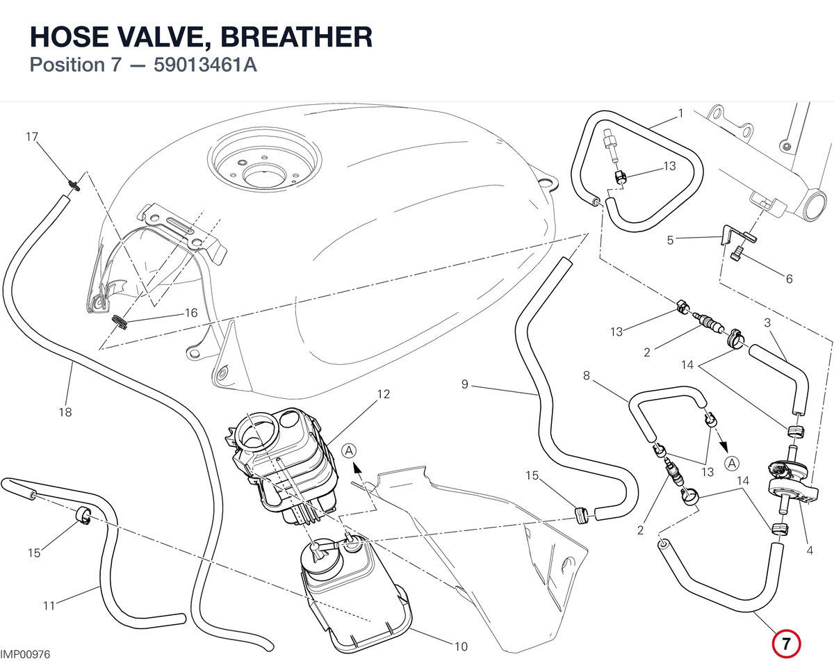 HOSE VALVE, BREATHER 59013461A diagram position