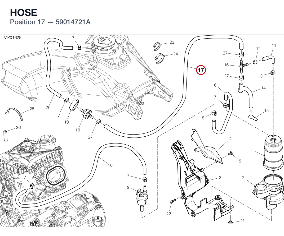 HOSE 59014721A diagram position