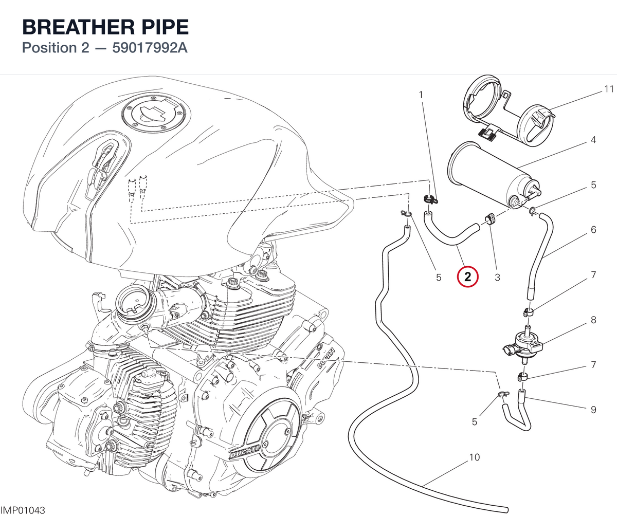 BREATHER PIPE 59017992A diagram position