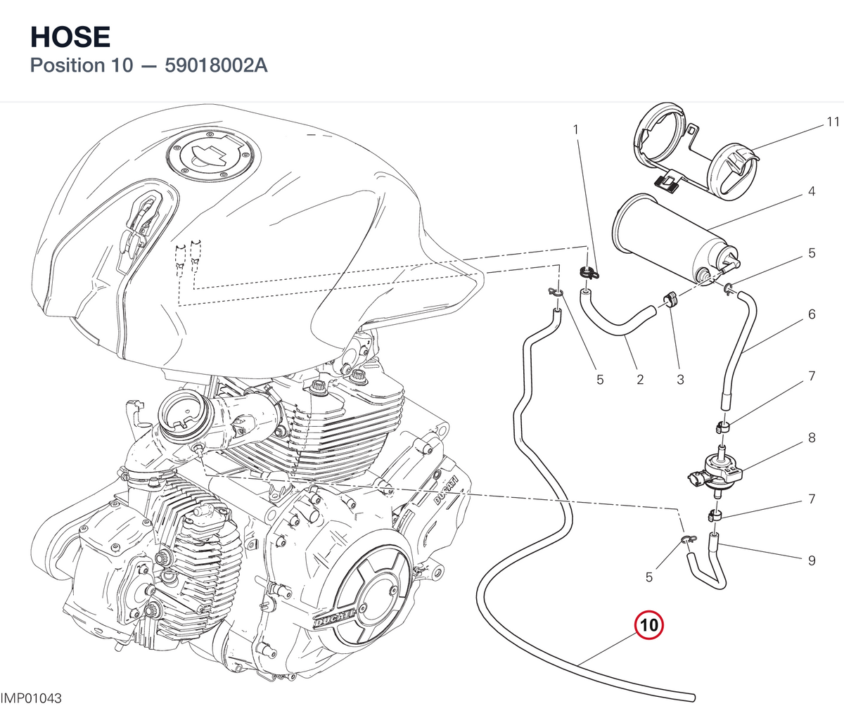 HOSE 59018002A diagram position