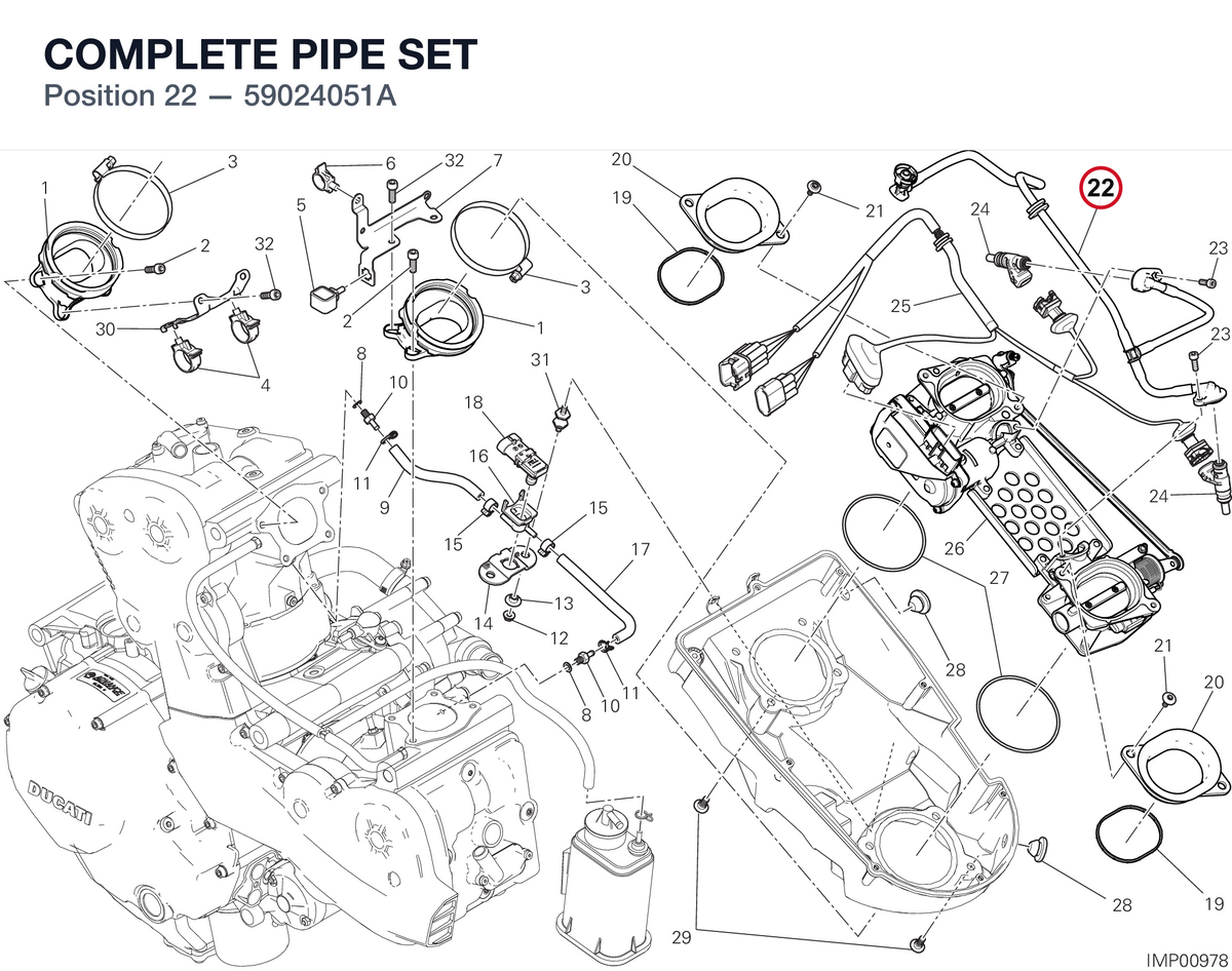 COMPLETE PIPE SET 59024051A diagram position