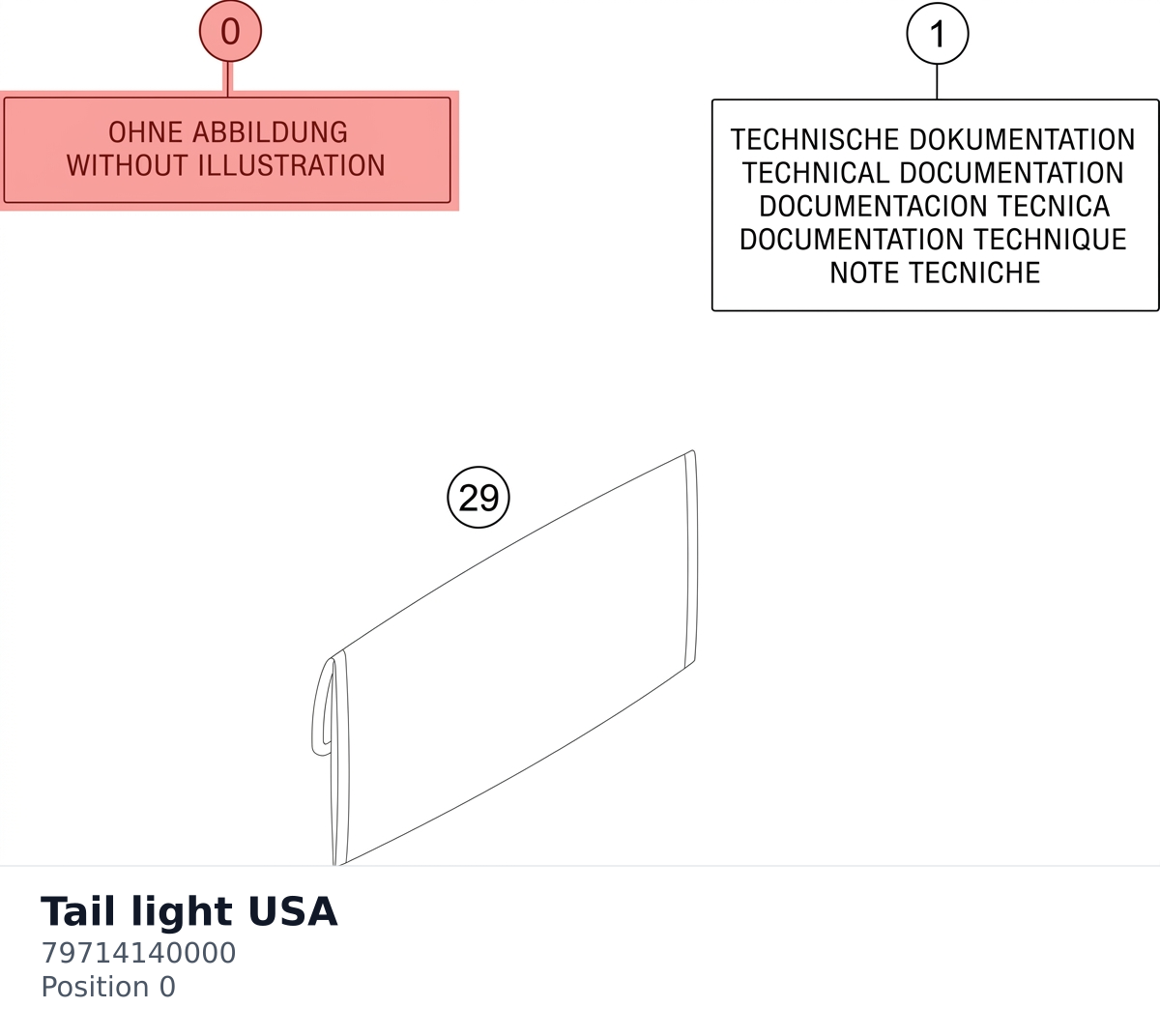 Diagram preview: Tail light USA (79714140000)