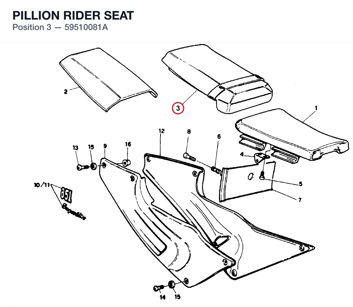 PILLION RIDER SEAT