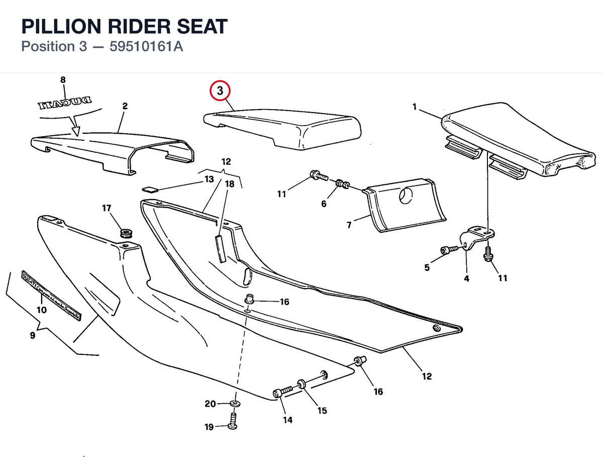 PILLION RIDER SEAT