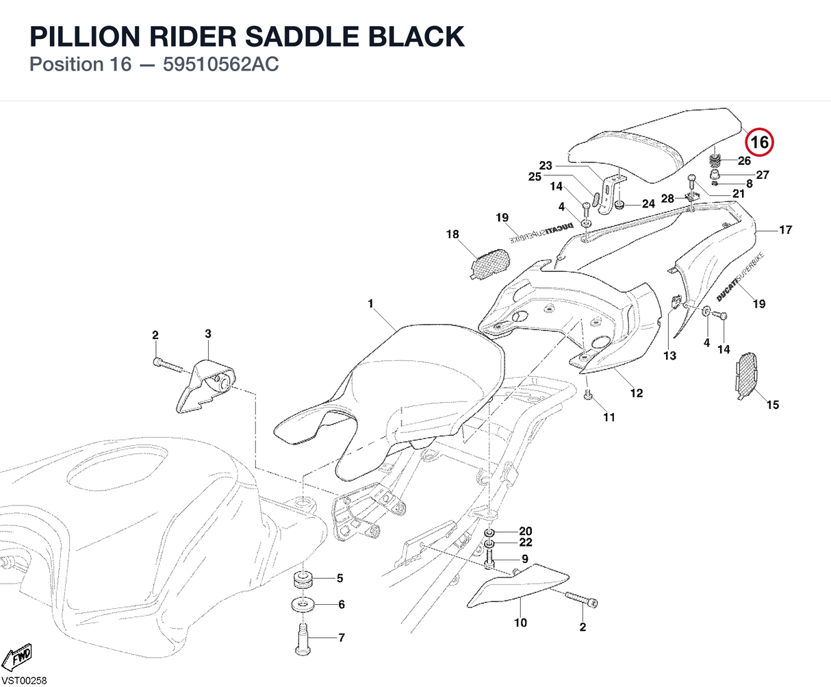PILLION RIDER SADDLE BLACK