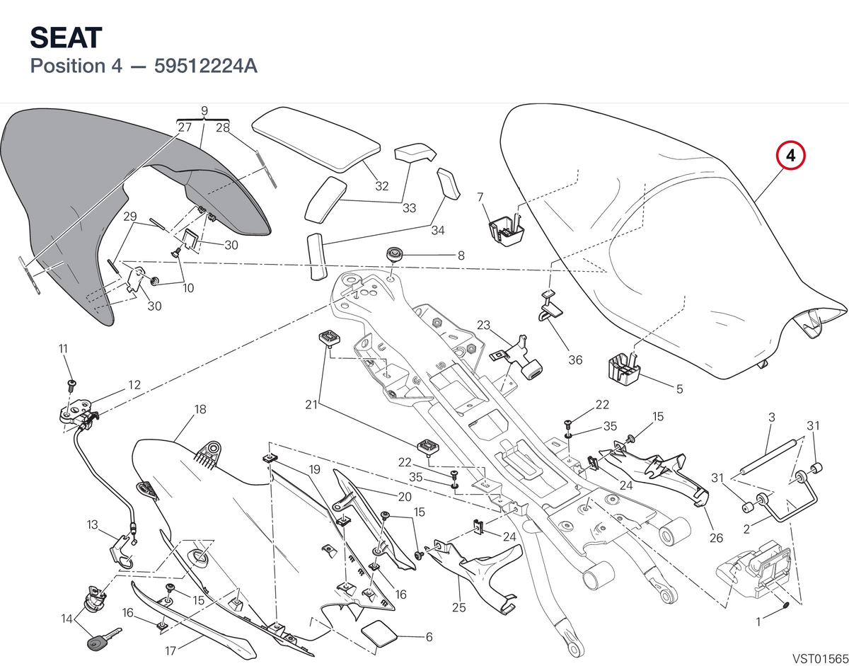 SEAT 59512224A diagram position
