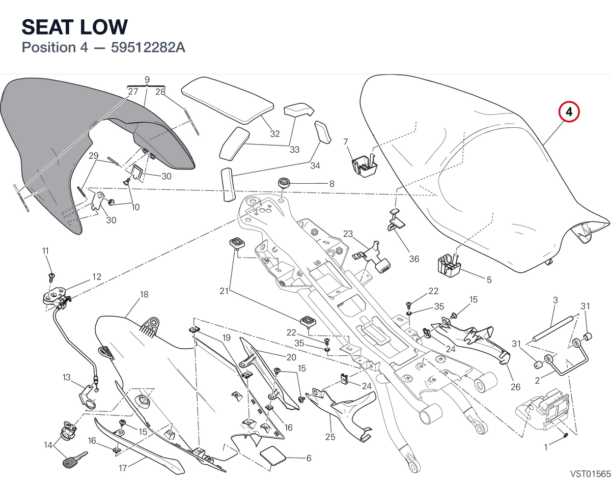 SEAT LOW 59512282A diagram position