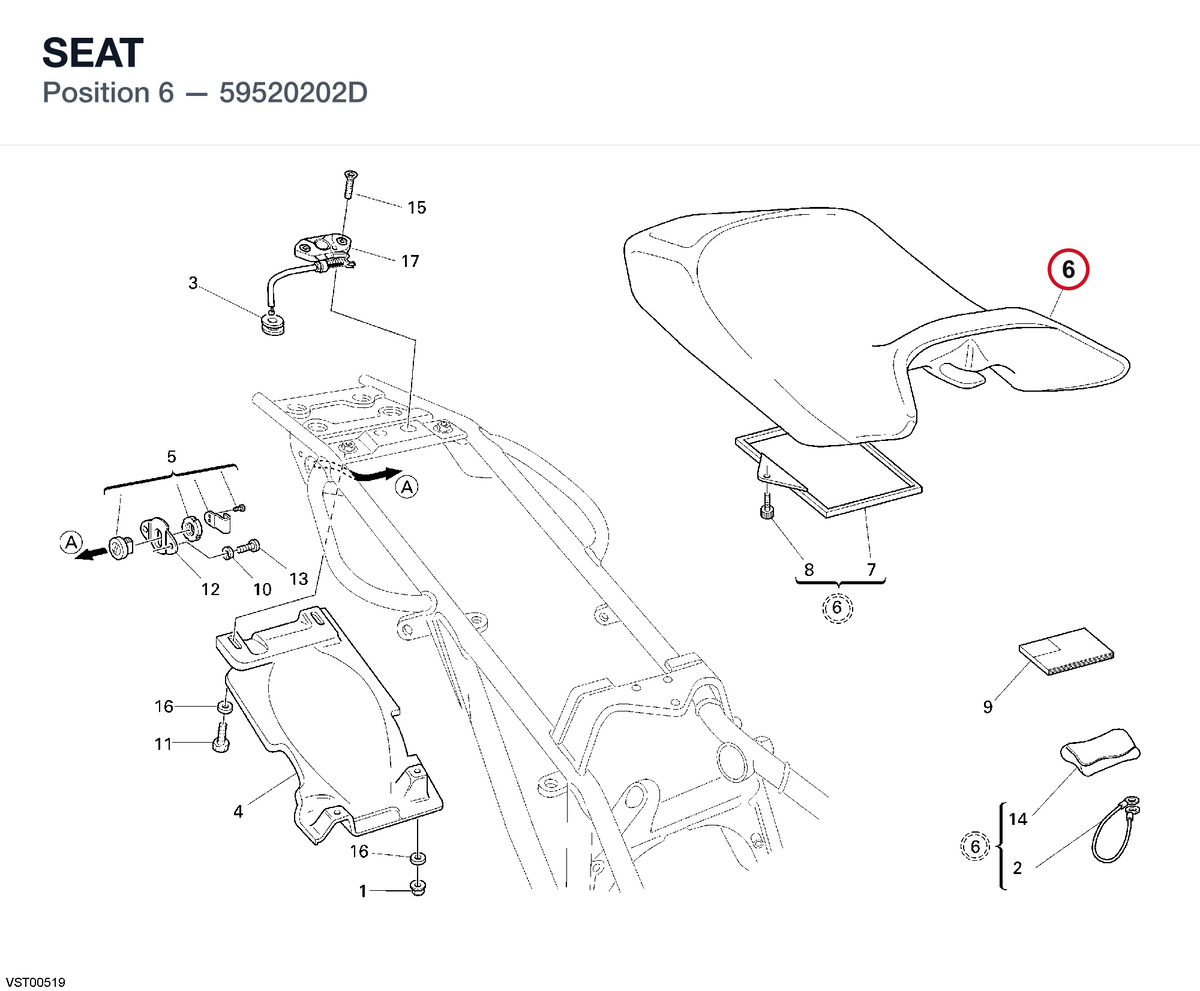 SEAT 59520202D diagram position