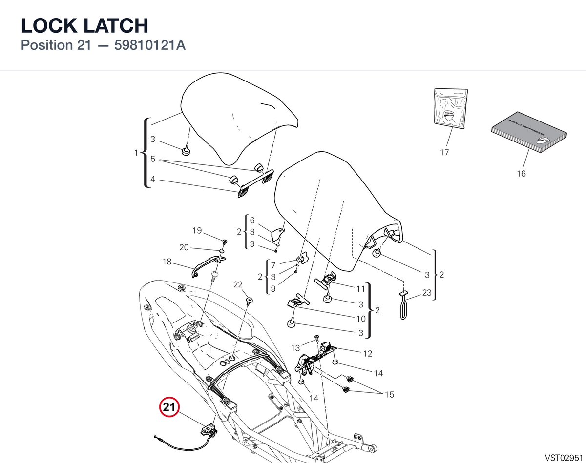 LOCK LATCH 59810121A diagram position