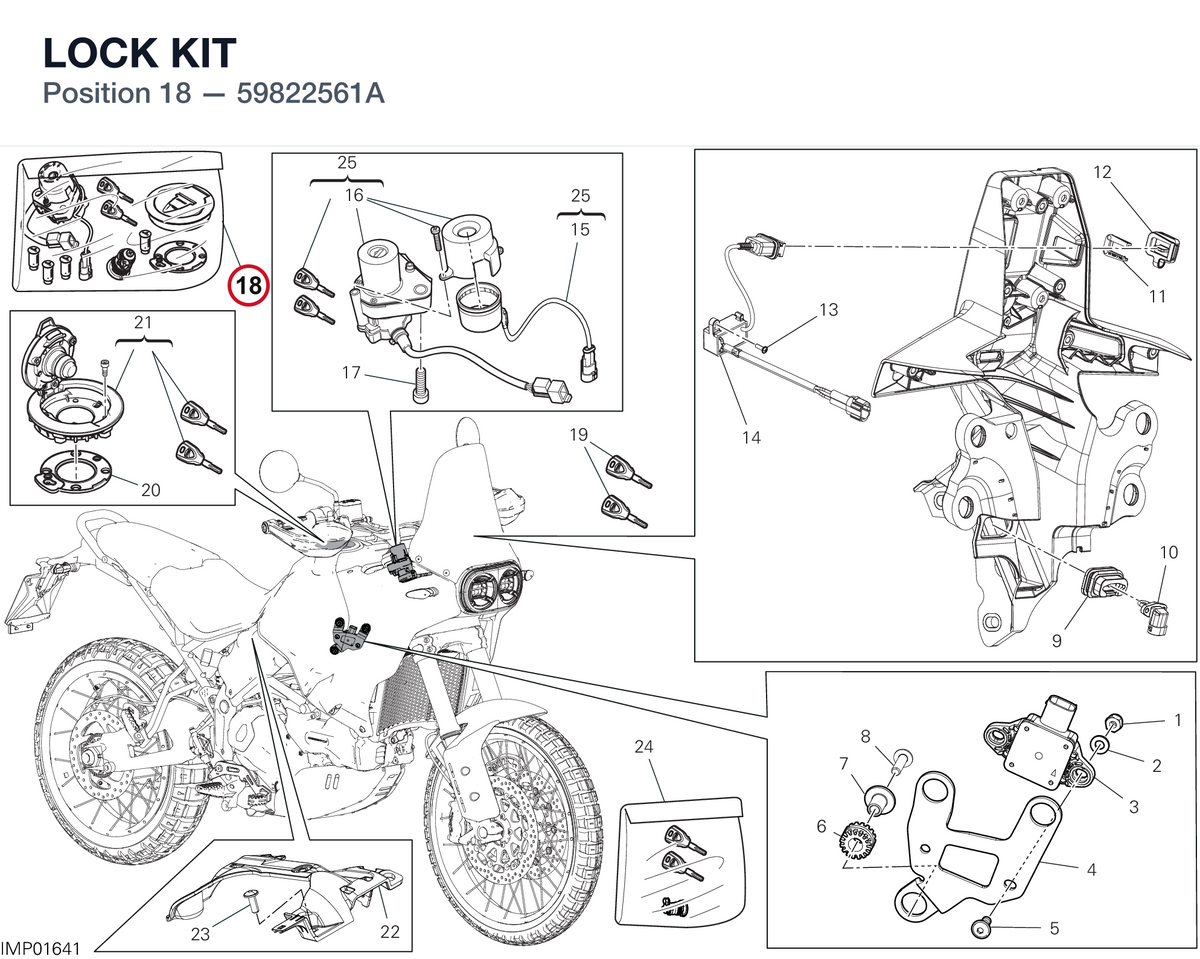 LOCK KIT 59822561A diagram position