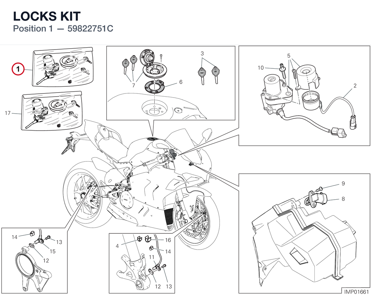 LOCKS KIT 59822751C diagram position