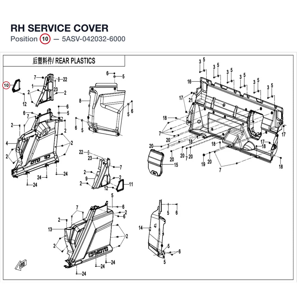 RH SERVICE COVER product image