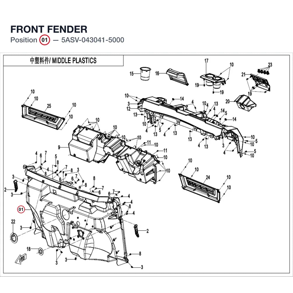 FRONT FENDER product image