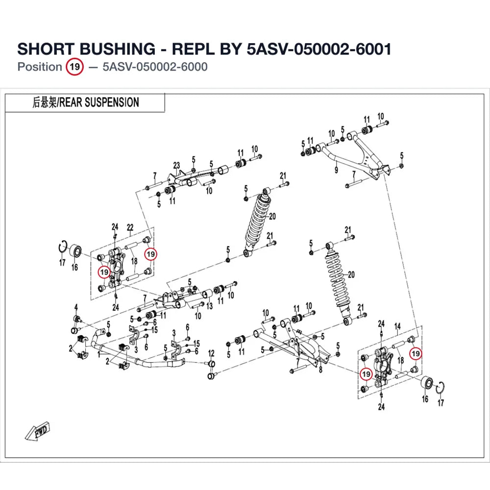SHORT BUSHING - REPL BY 5ASV-050002-6001 product image
