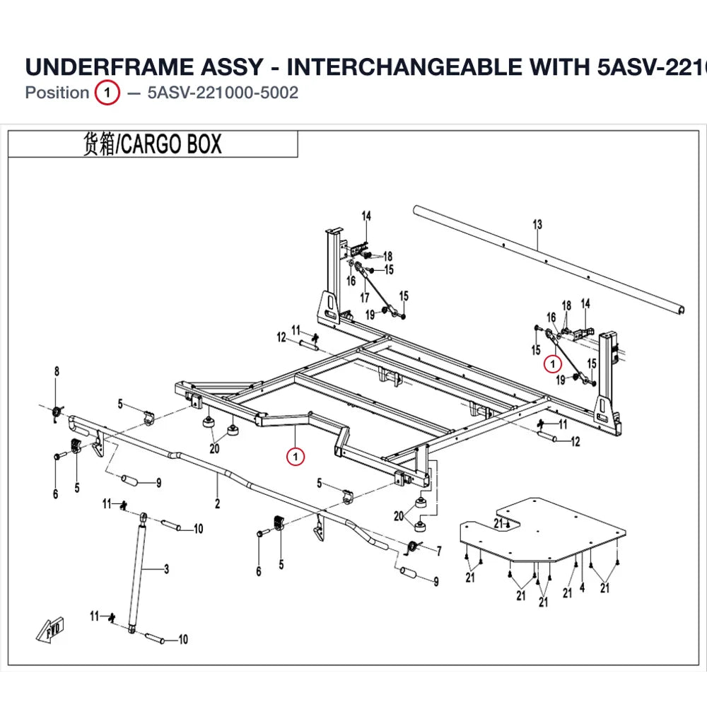UNDERFRAME ASSY - INTERCHANGEABLE WITH 5ASV-221000-5000 product image