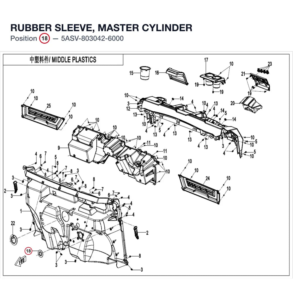 RUBBER SLEEVE, MASTER CYLINDER product image