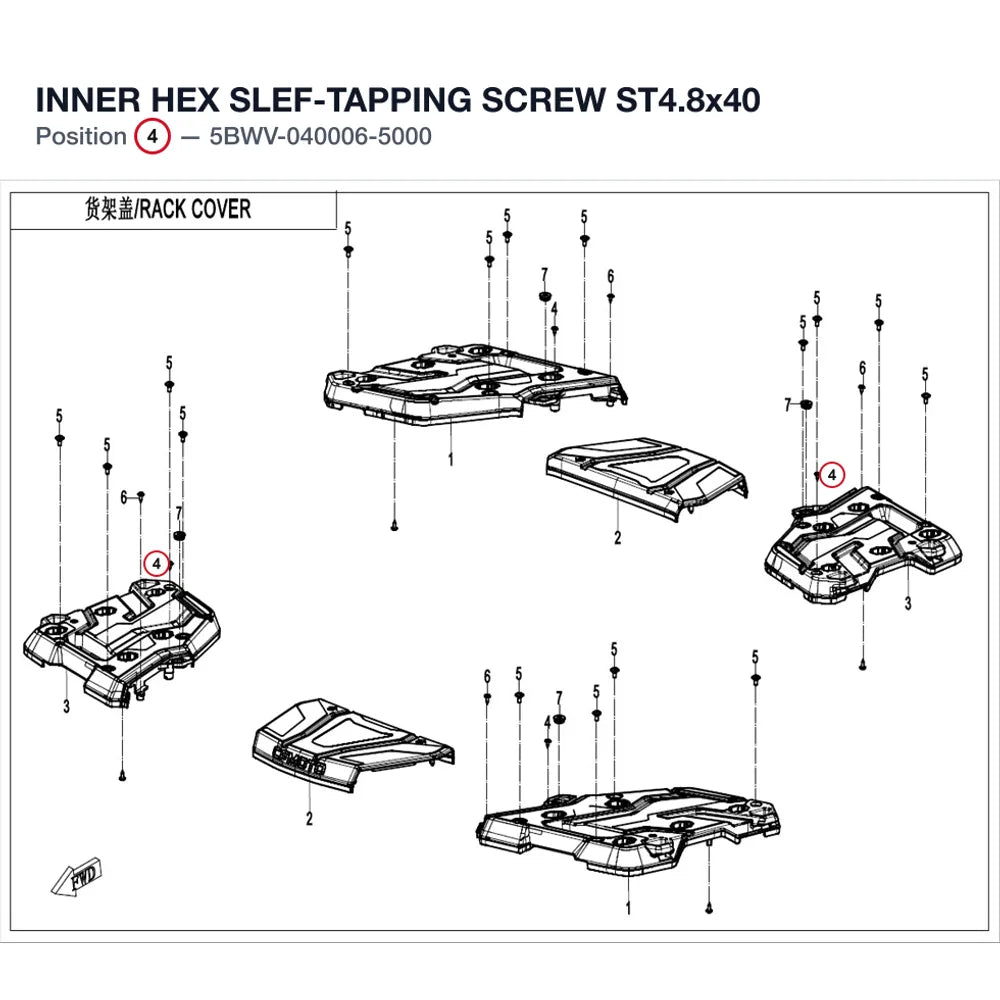 INNER HEX SLEF-TAPPING SCREW ST4.8x40 product image