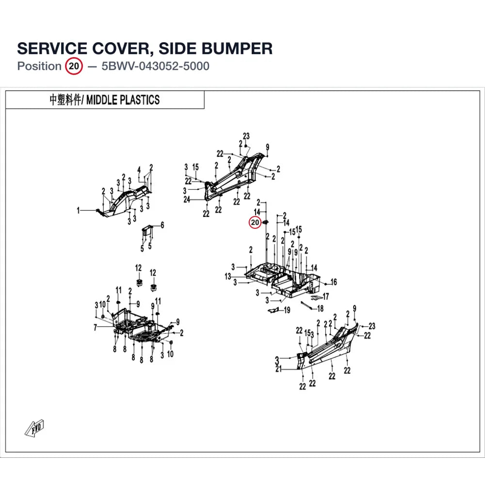 SERVICE COVER, SIDE BUMPER product image