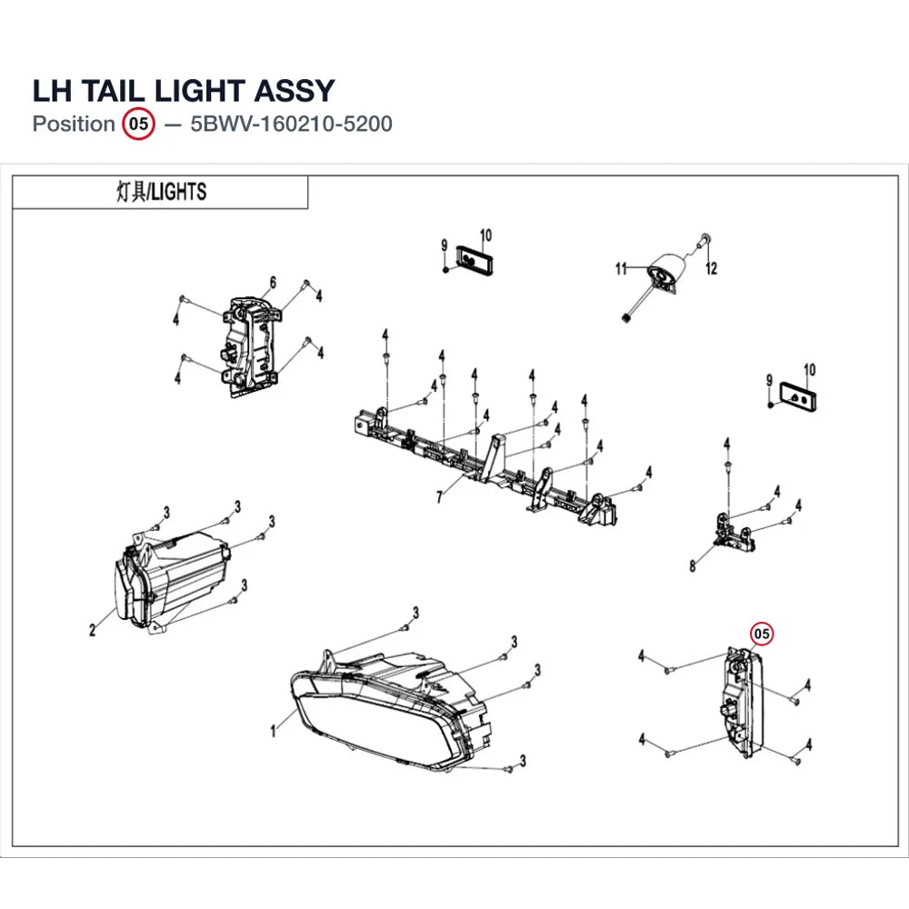 LH TAIL LIGHT ASSY product image