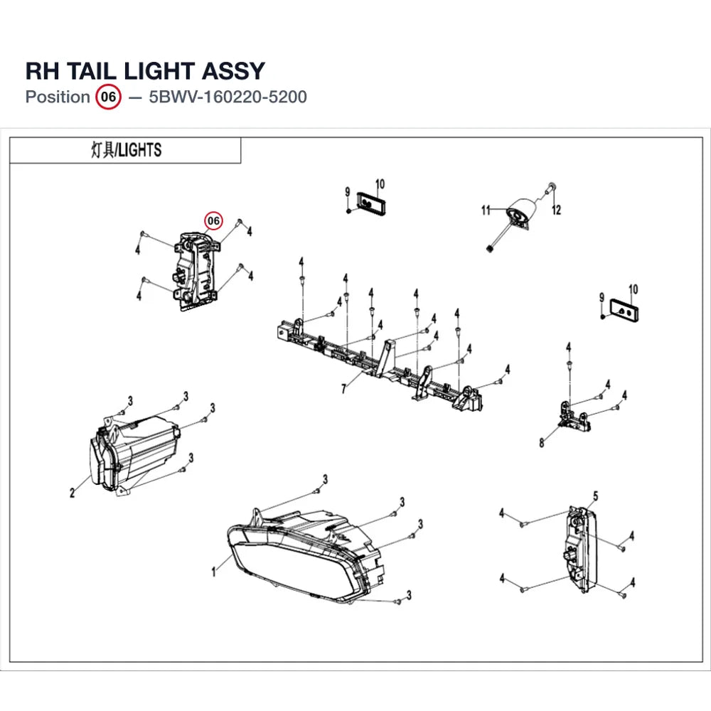 RH TAIL LIGHT ASSY product image