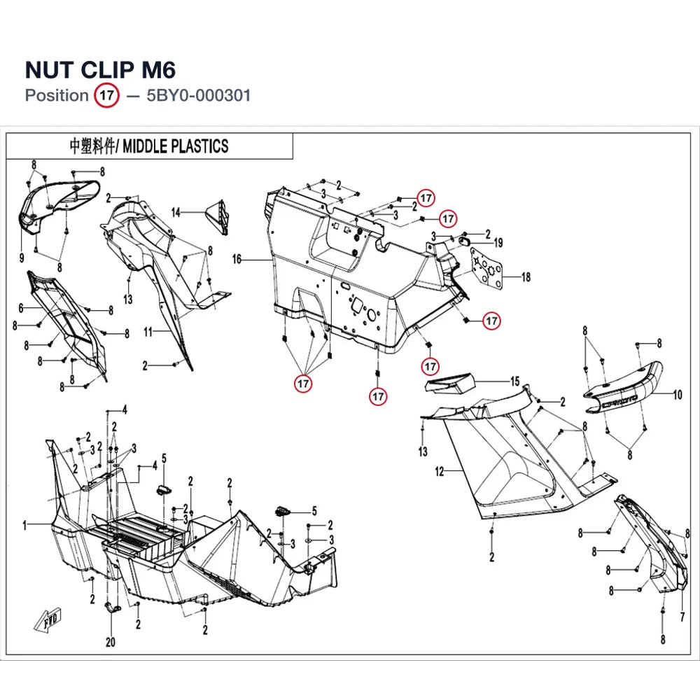NUT CLIP M6 product image