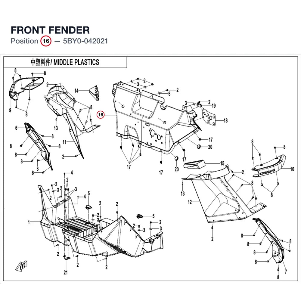 FRONT FENDER product image