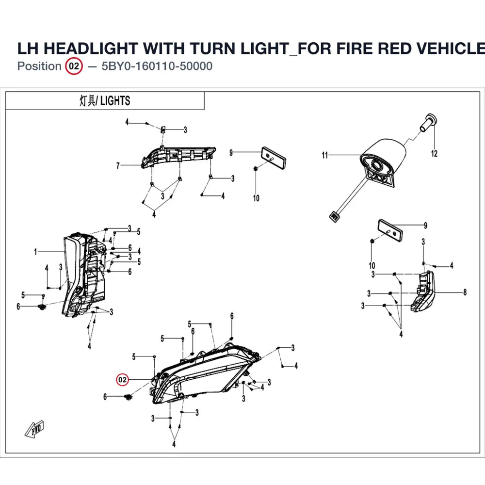 LH HEADLIGHT product image