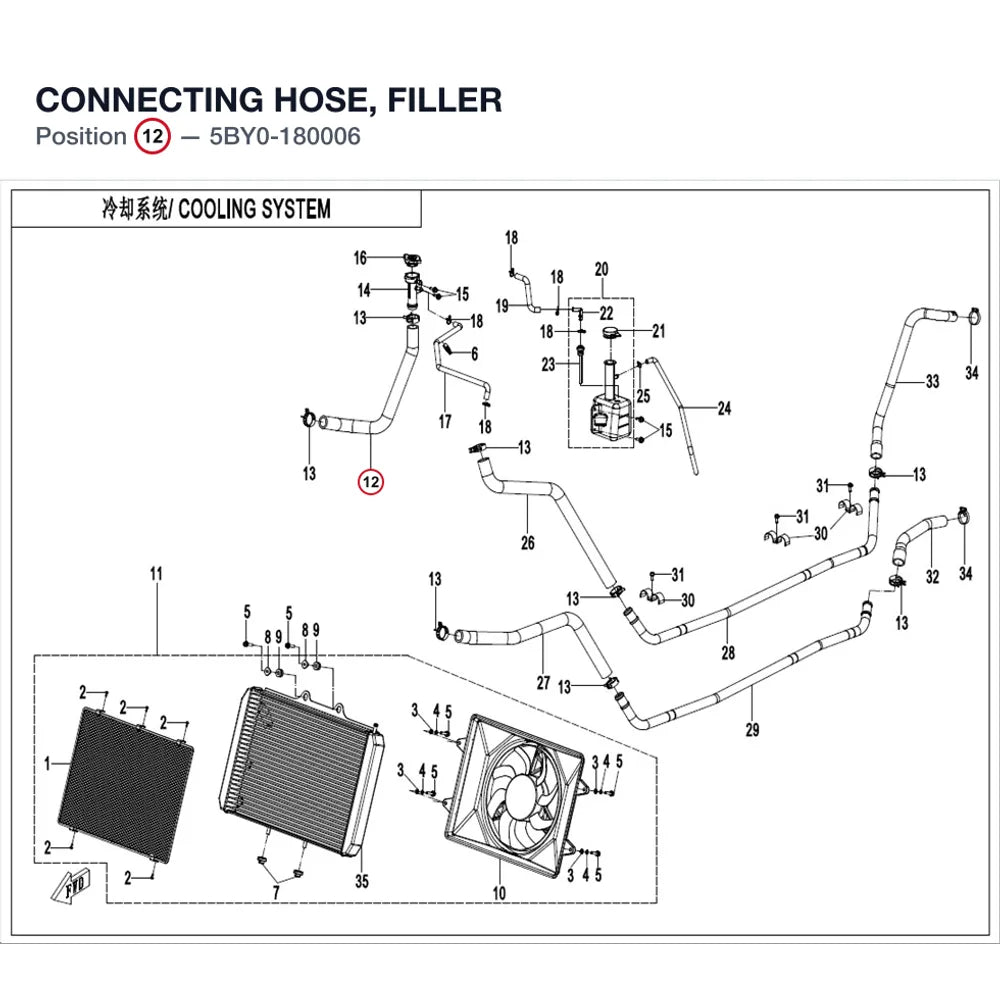 CONNECTING HOSE, FILLER product image