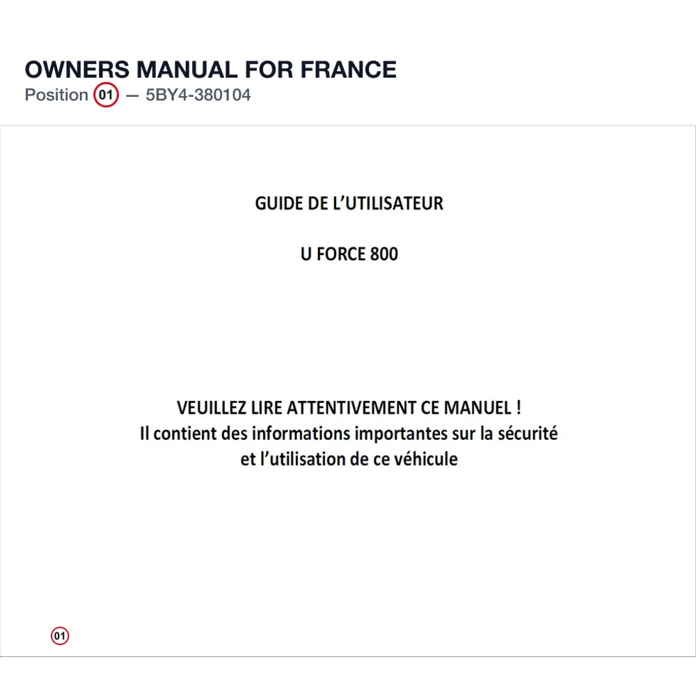 OWNERS MANUAL product image