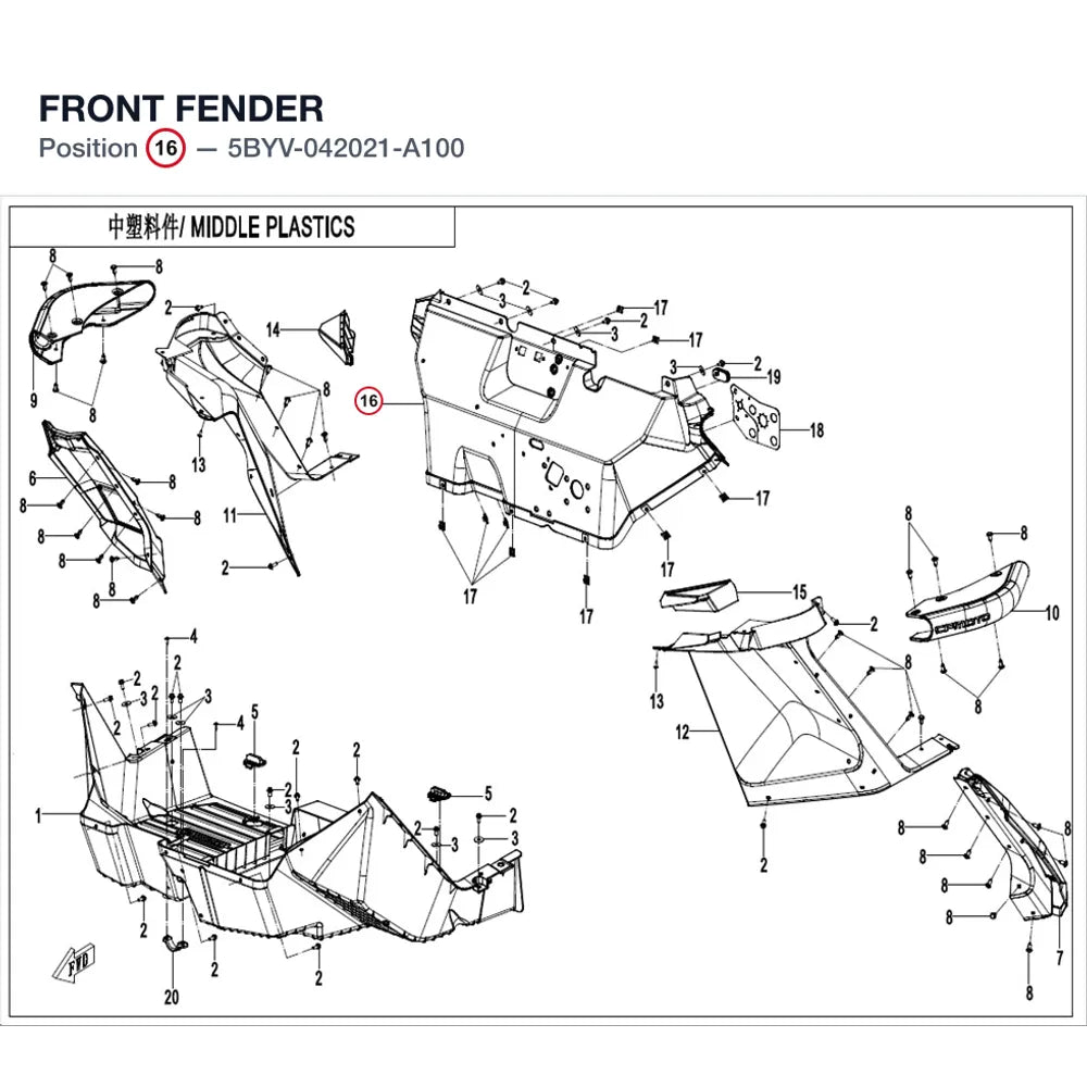 FRONT FENDER product image