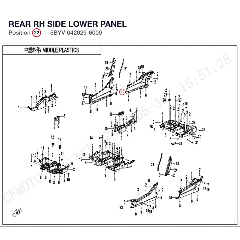REAR RH SIDE LOWER PANEL product image