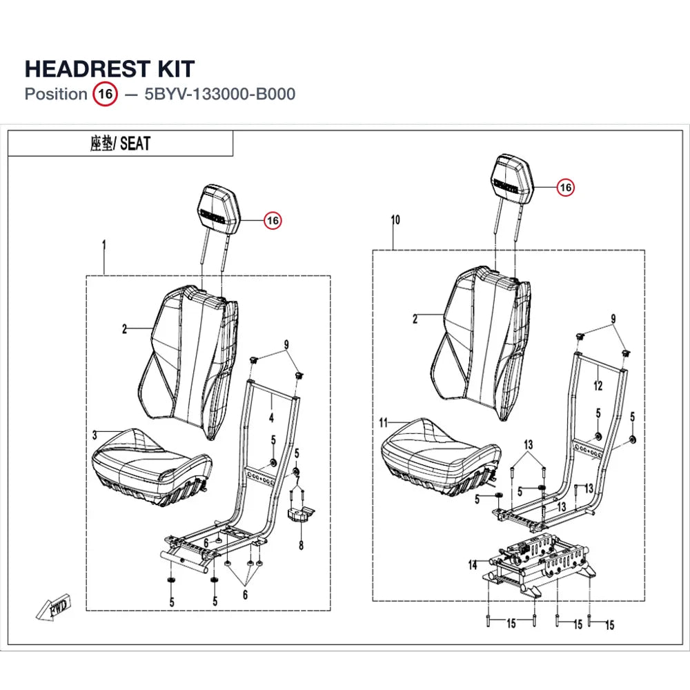 HEADREST KIT product image
