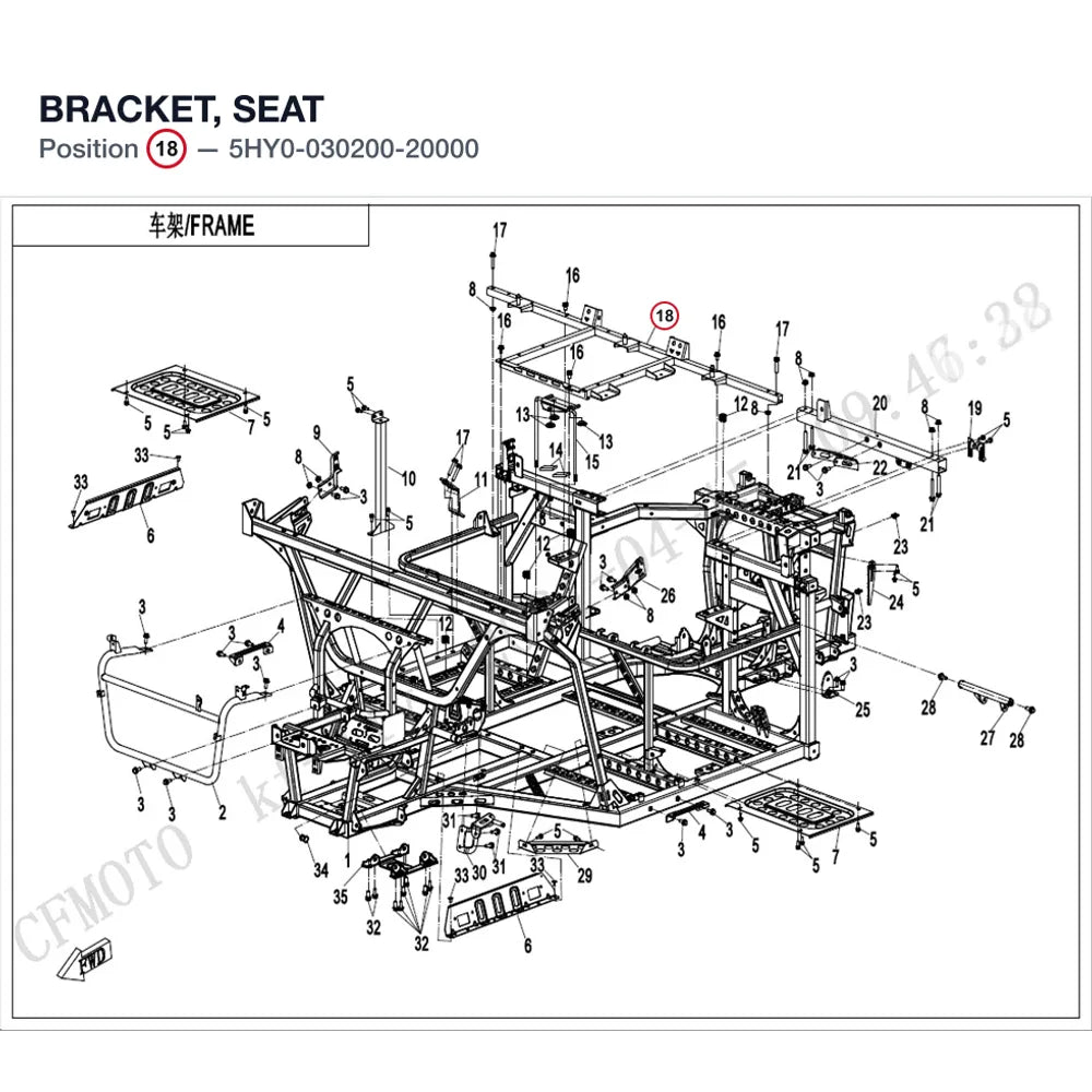 BRACKET, SEAT product image