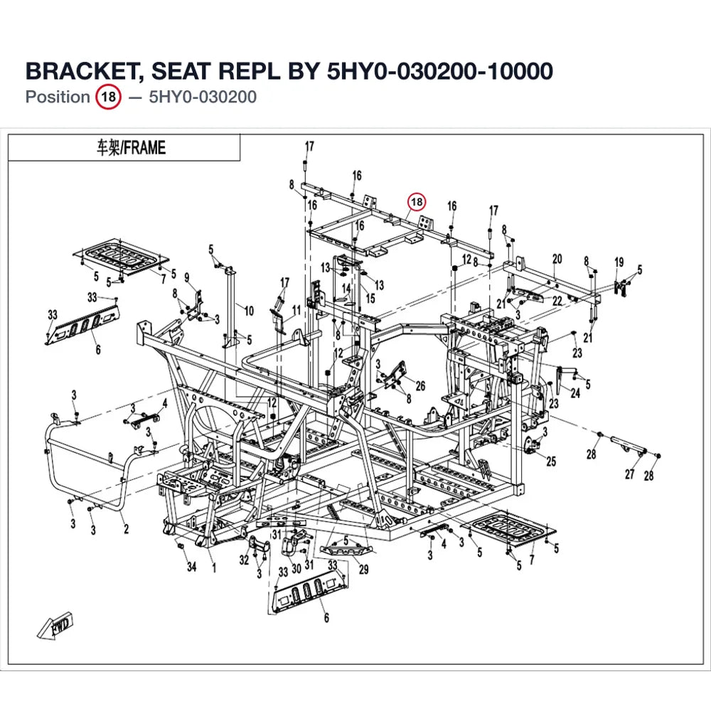 BRACKET, SEAT REPL BY 5HY0-030200-10000 product image