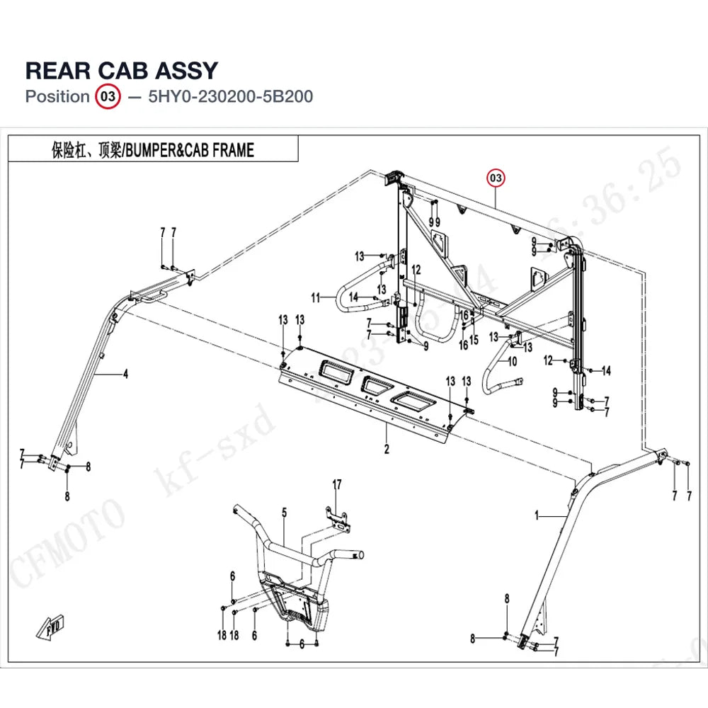 REAR CAB ASSY product image