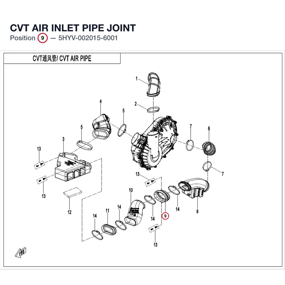 CVT AIR INLET PIPE JOINT product image