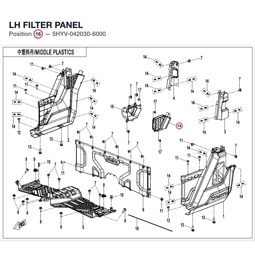 LH FILTER PANEL product image