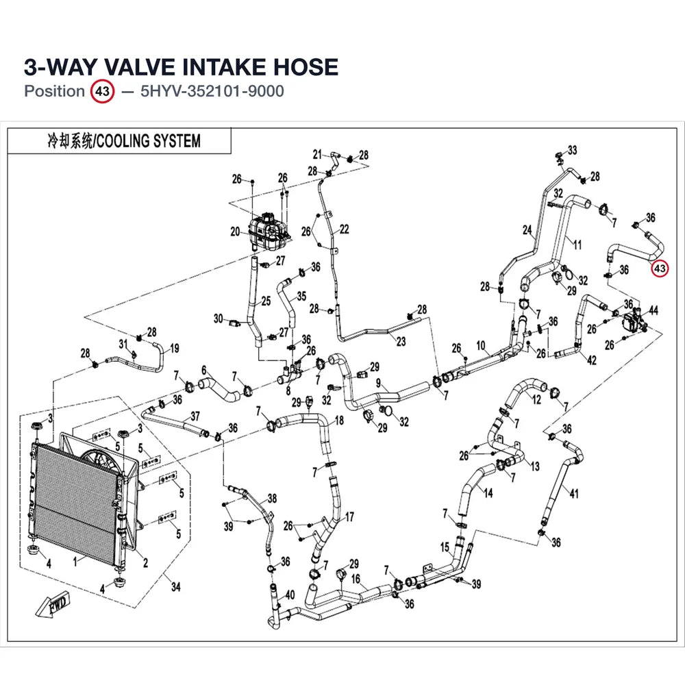 3-WAY VALVE INTAKE HOSE product image