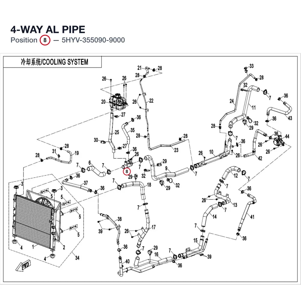 4-WAY AL PIPE product image