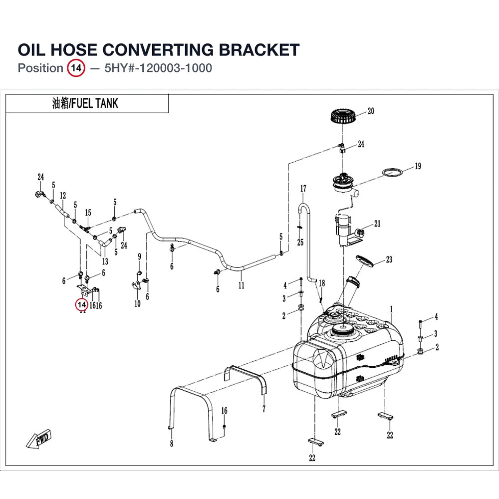 OIL HOSE CONVERTING BRACKET product image