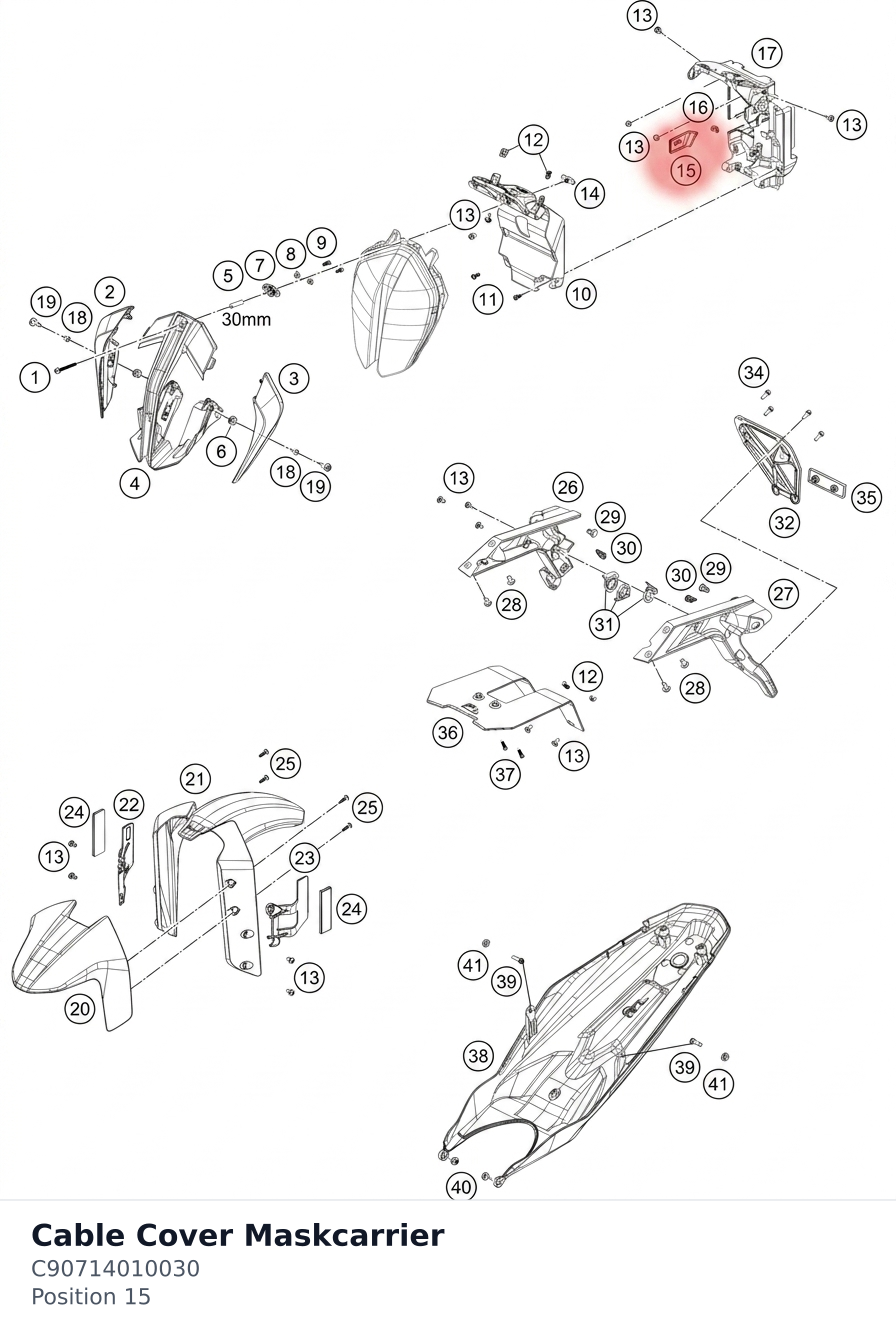 Diagram preview: Cable Cover Maskcarrier (C90714010030)