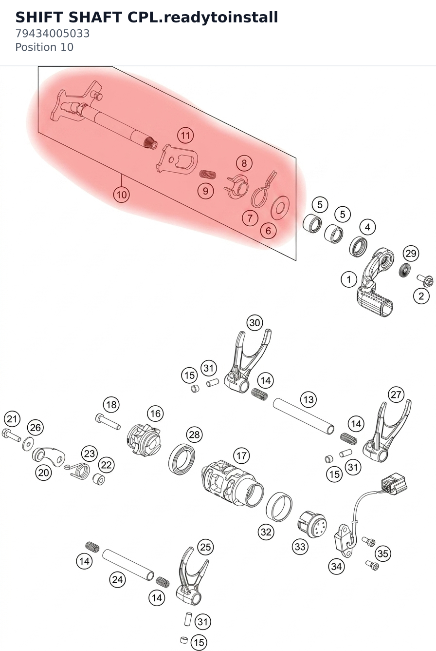 Diagram preview: SHIFT SHAFT CPL.readytoinstall (79434005033)
