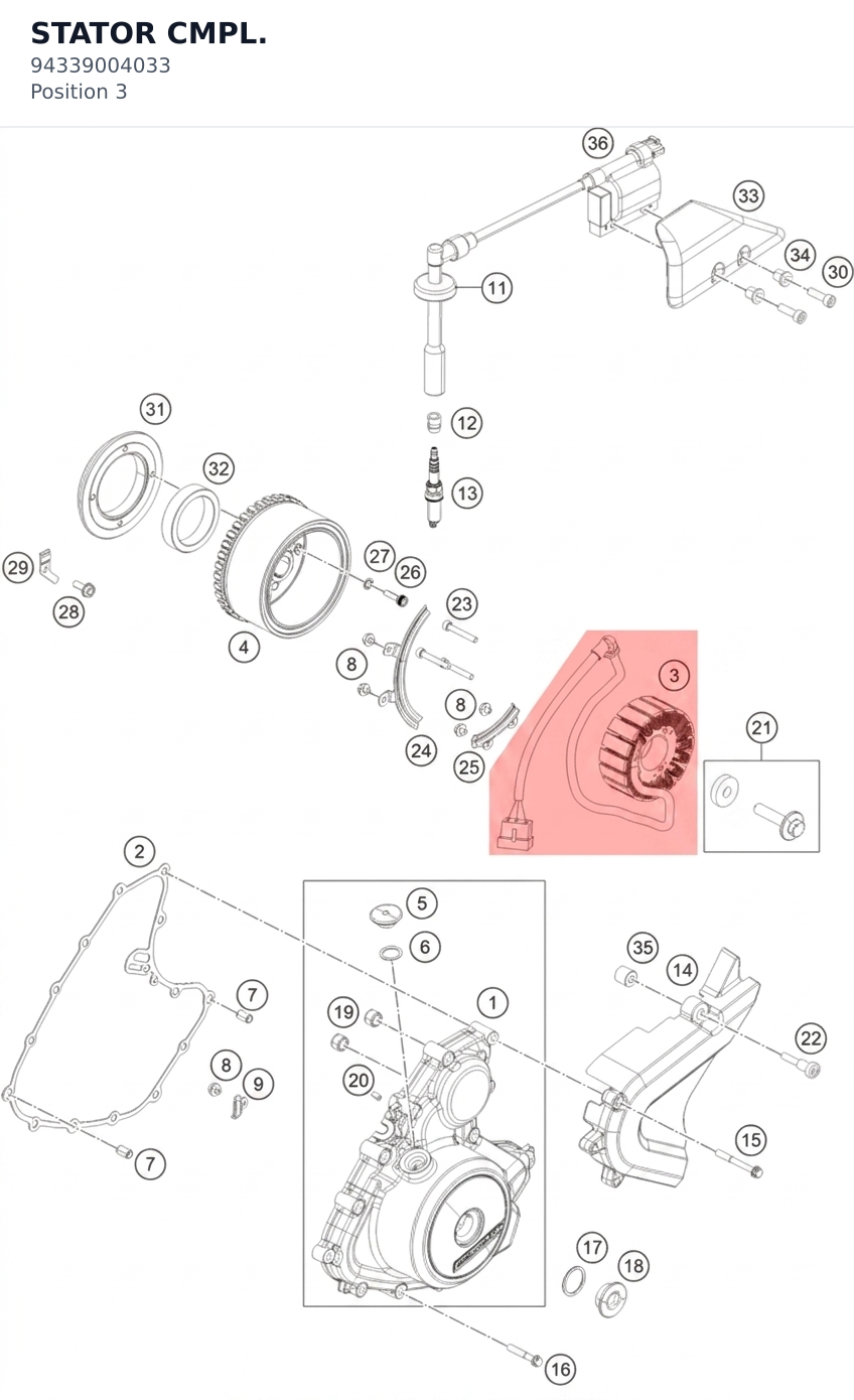 Diagram preview: STATOR CMPL. (94339004033)