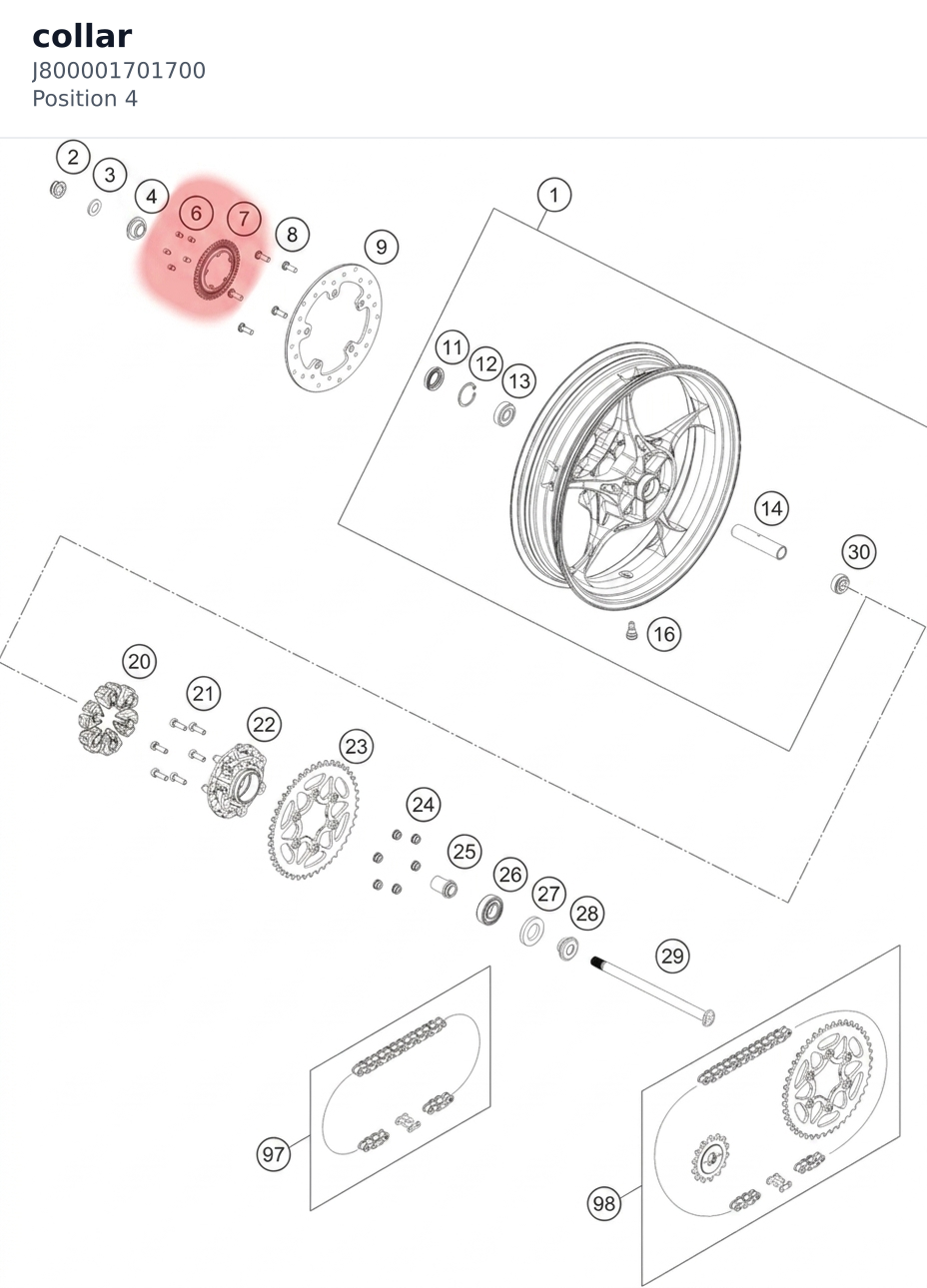 Diagram preview: collar (J800001701700)