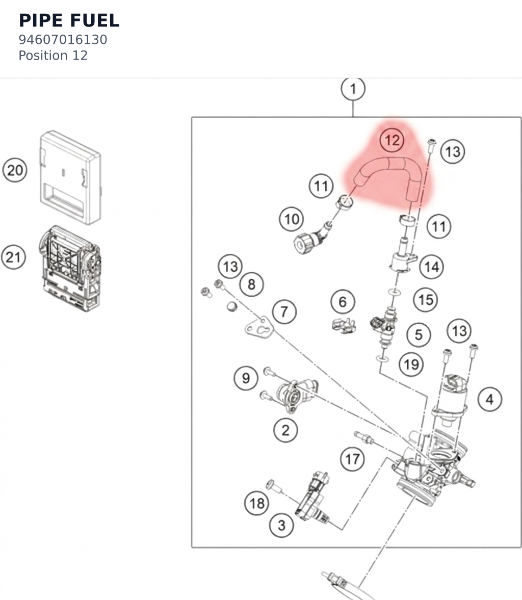 Diagram preview: PIPE FUEL (94607016130)