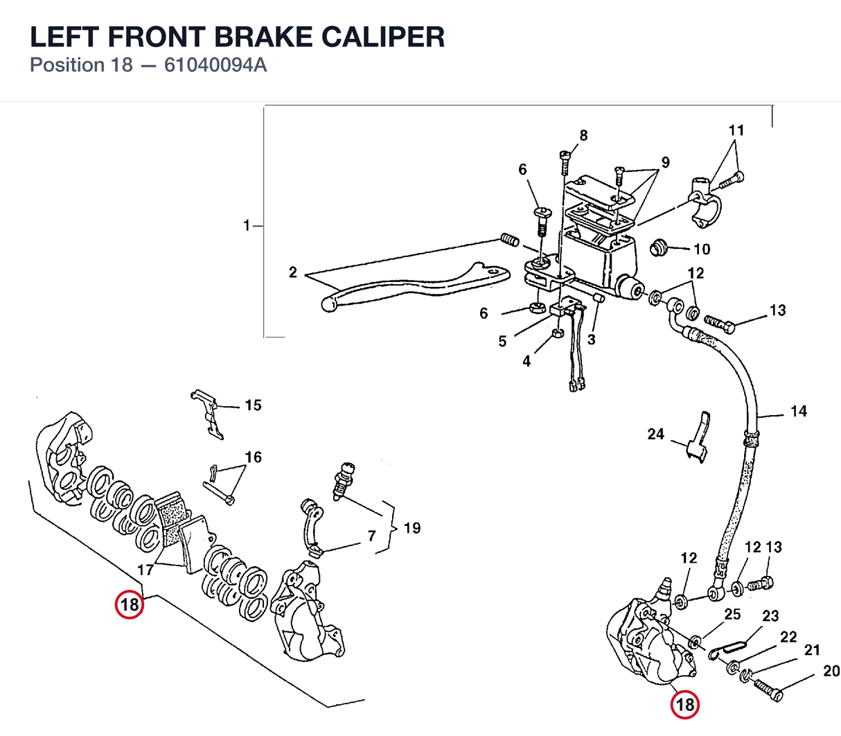 LEFT FRONT BRAKE CALIPER