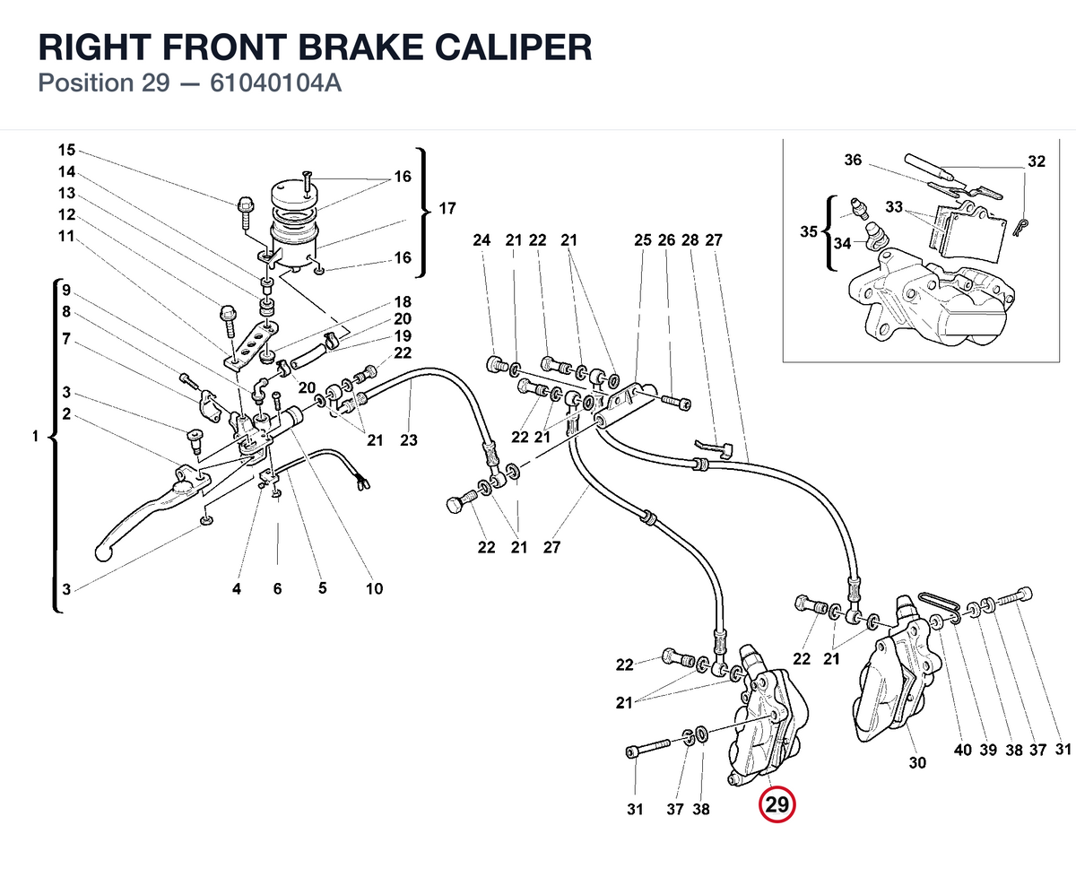 RIGHT FRONT BRAKE CALIPER