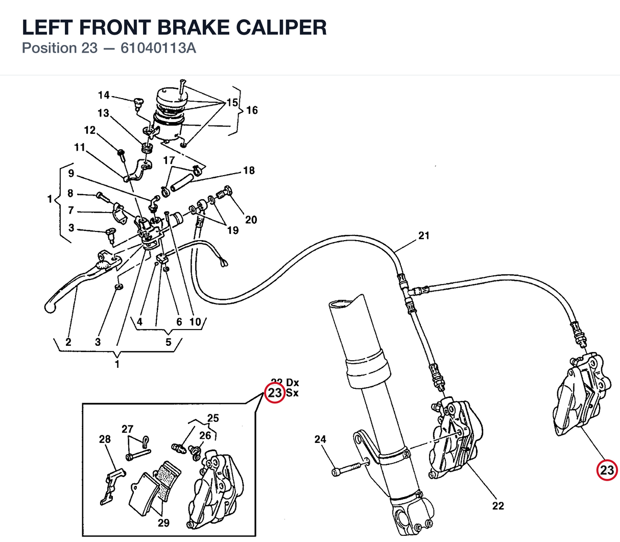 LEFT FRONT BRAKE CALIPER