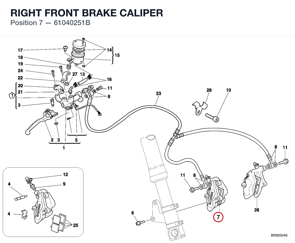 RIGHT FRONT BRAKE CALIPER